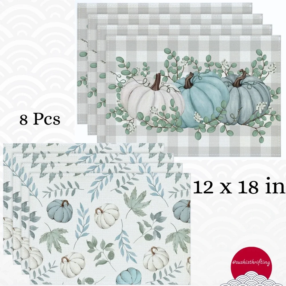 Placemat Set - Cozy Harvest Pumpkins